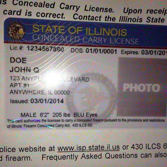 This is what the license looks like - Illinois Right to Keep and Carry ...